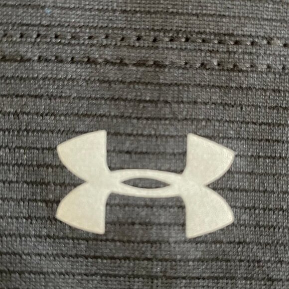 Under Armour Athletic RB Loose Heat Gear Ribbed Running Top Black Blue Org Sz XS - Picture 8 of 9